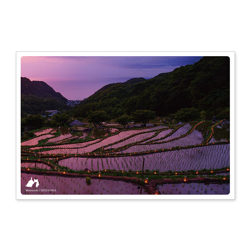 日本の絶景ポストカード 夏 石部の棚田 静岡県 いろはショップオンライン