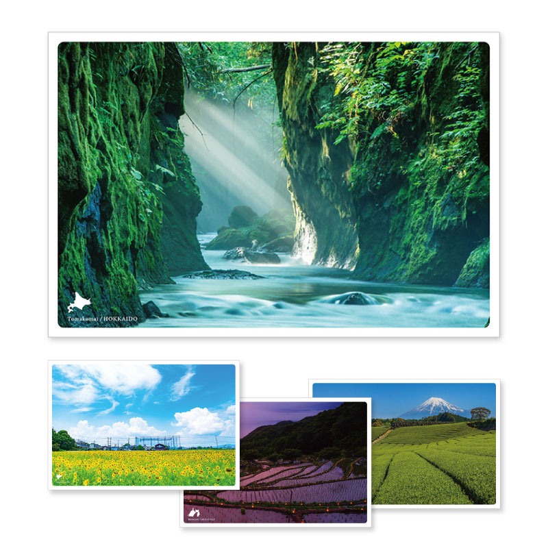2019日本の絶景ポストカード「夏」　4枚セット　いろはショップオンライン
