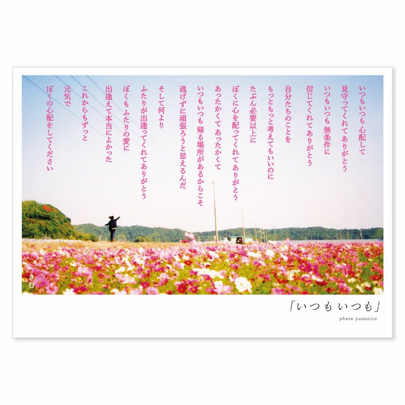 詩人きむ 言葉の応援ポストカード 「いつも いつも」 | いろはショップ 