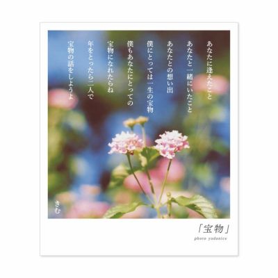 詩人きむ 言葉の花束ポストカード 「宝物」