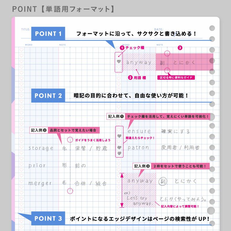 &STUDIUM ルーズリーフ 暗記フォーマット ＜B5＞ | いろはショップ