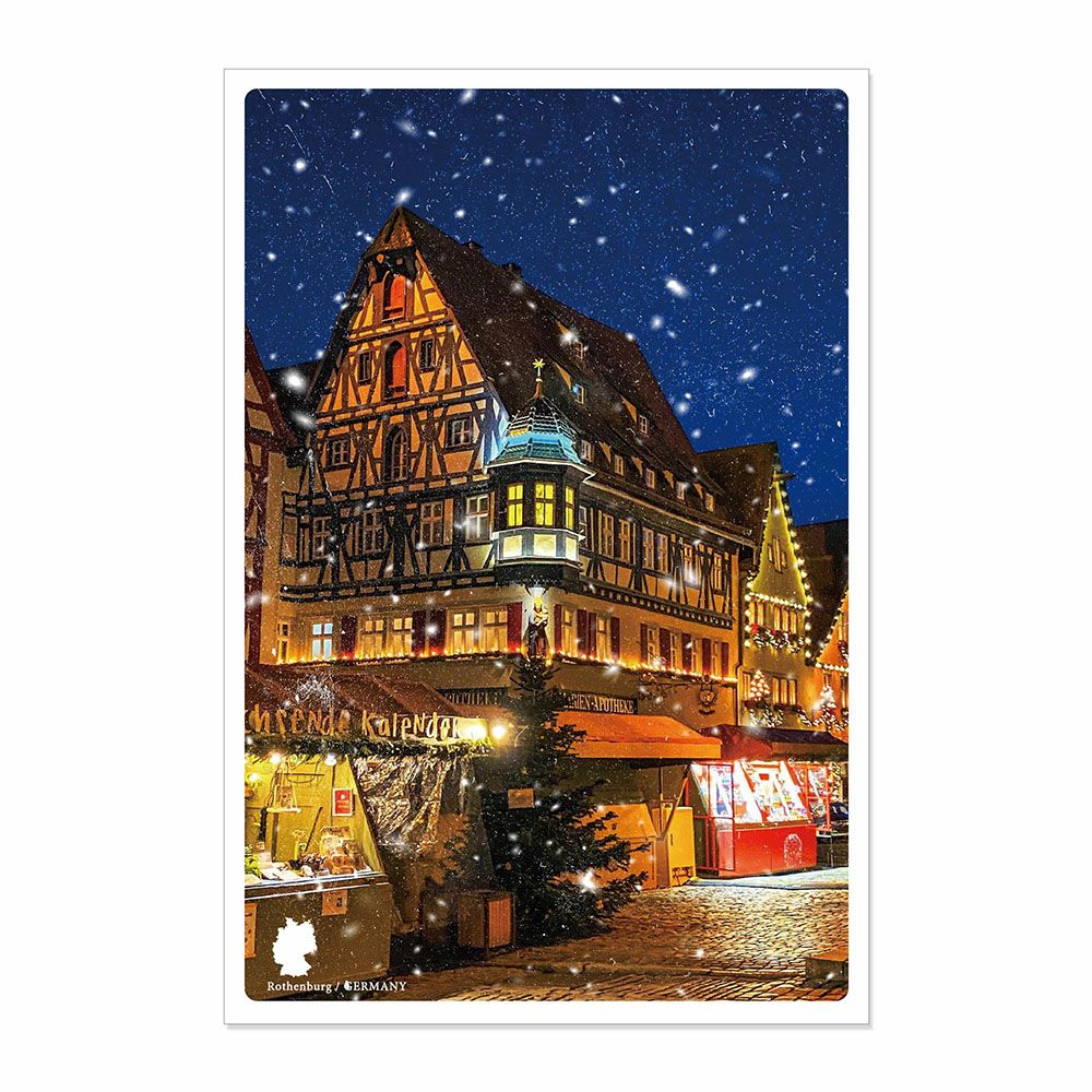 世界の絶景ポストカード~世界のクリスマス~　ローテンブルクのクリスマスマーケット/ドイツ　いろはショップオンライン